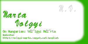 marta volgyi business card